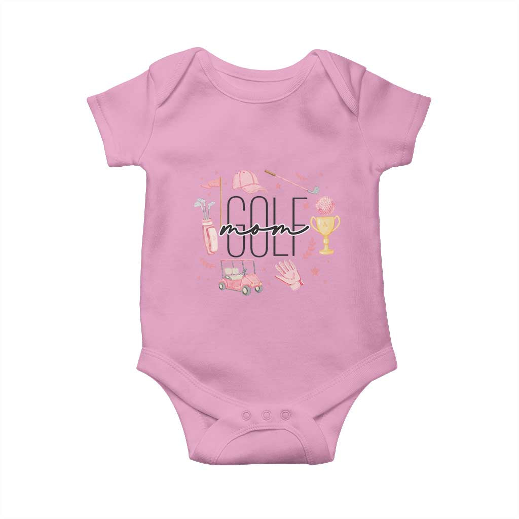 Golf Mom Life Proud Baby Onesie Sports Lover Gift TS12 Light Pink Print Your Wear