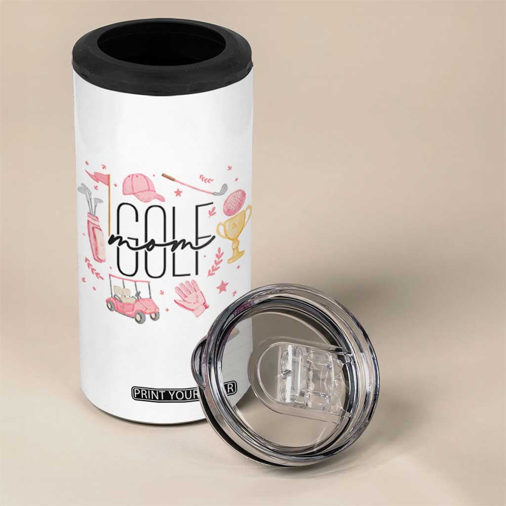 Golf Mom Life Proud 4 in 1 Can Cooler Tumbler Sports Lover Gift TS12 Print Your Wear