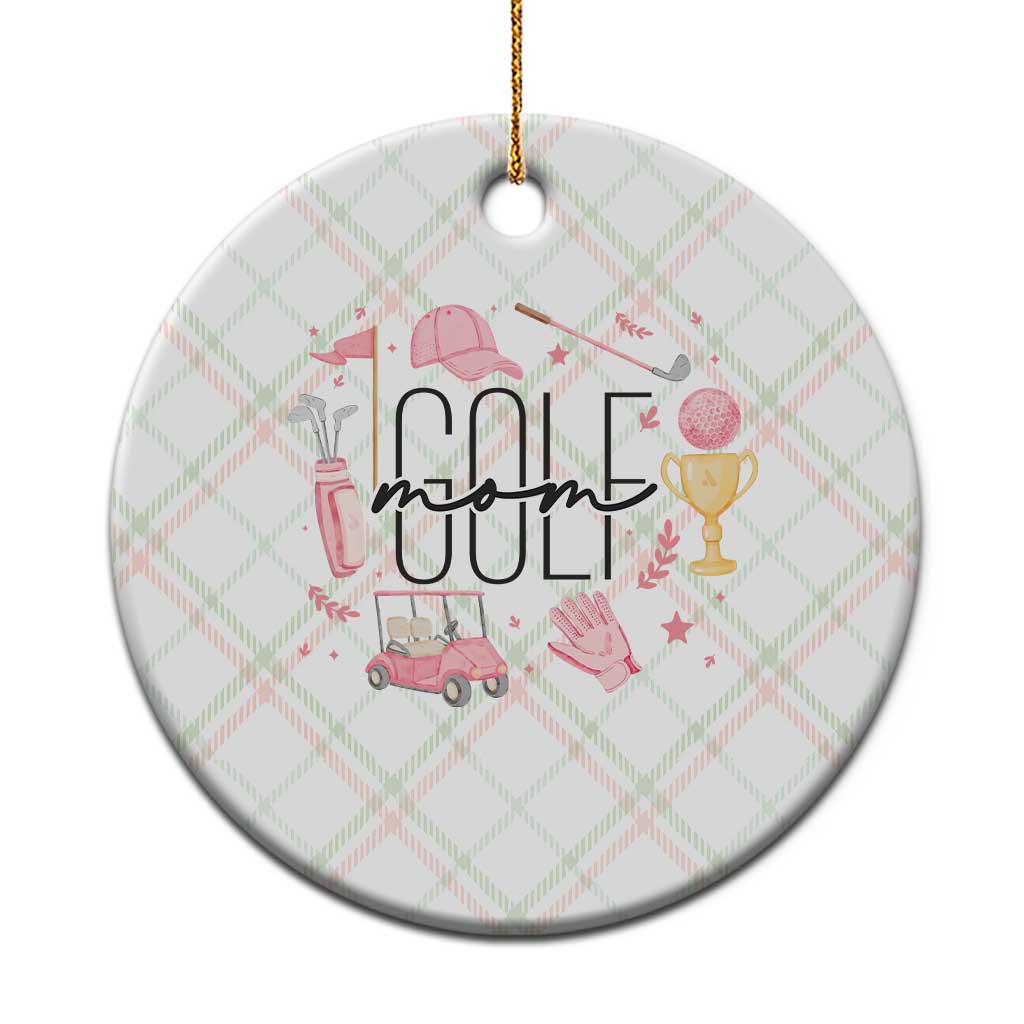 Golf Mom Life Proud Ceramic Ornament Sports Lover Gift TS12 1pc Christmas Plaid Print Your Wear