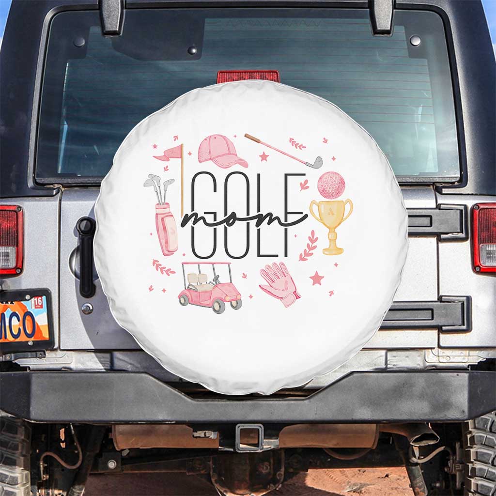 Golf Mom Life Proud Spare Tire Cover Sports Lover Gift TS12 No hole White Print Your Wear