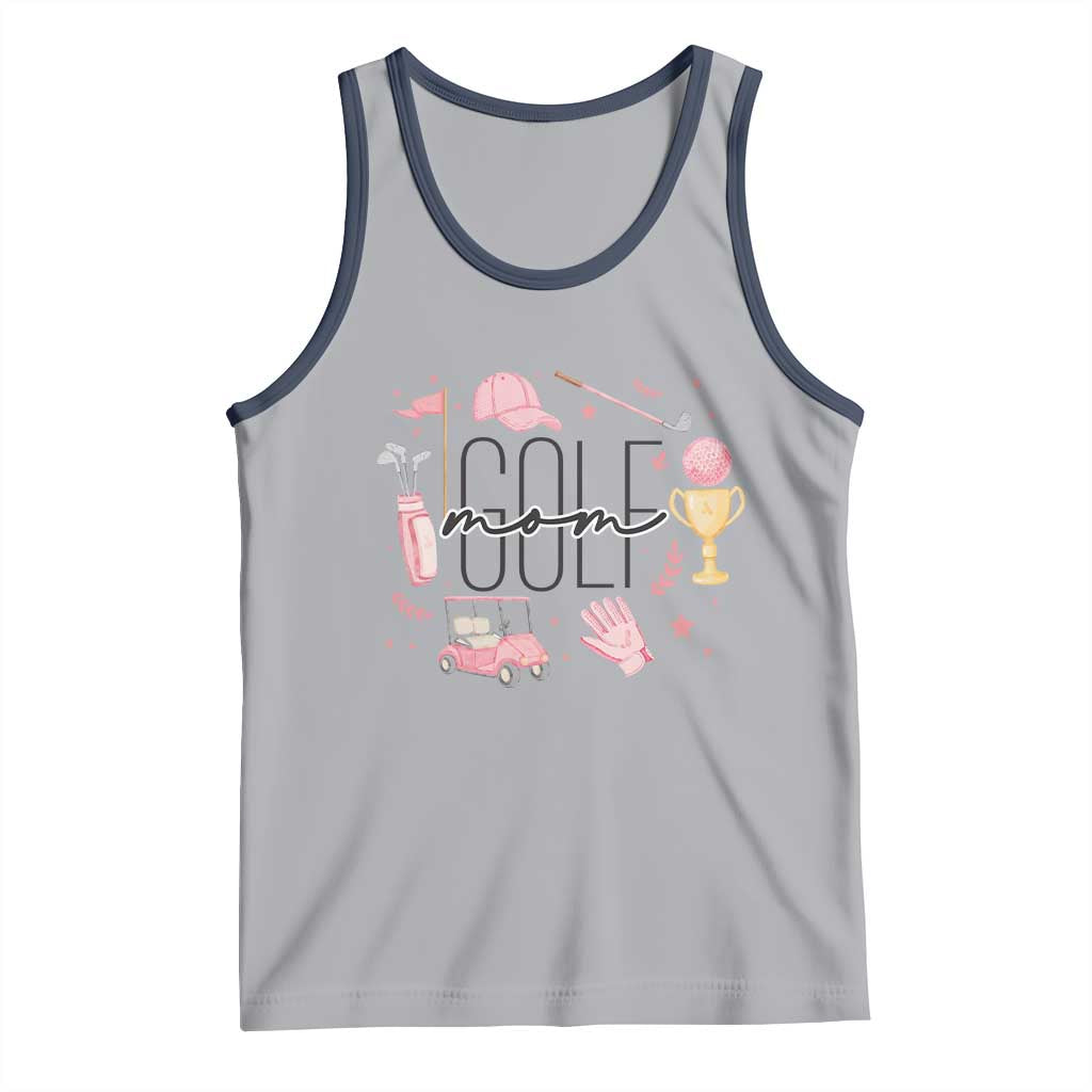 Golf Mom Life Proud Tank Top Sports Lover Gift TS12 Athletic Heather Navy Print Your Wear