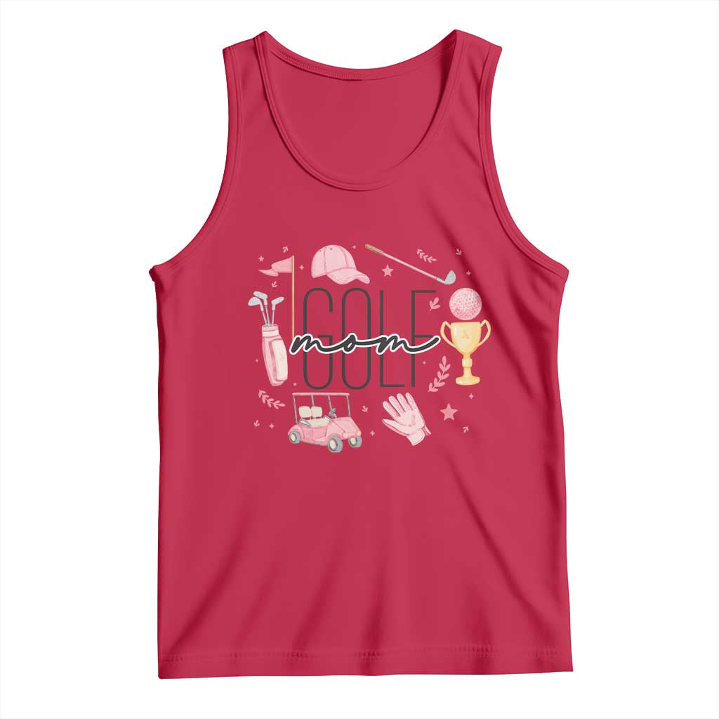 Golf Mom Life Proud Tank Top Sports Lover Gift TS12 Red Print Your Wear