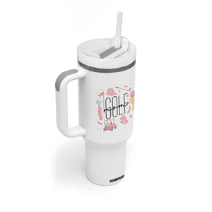 Golf Mom Life Proud Tumbler With Handle Sports Lover Gift - Print Your Wear