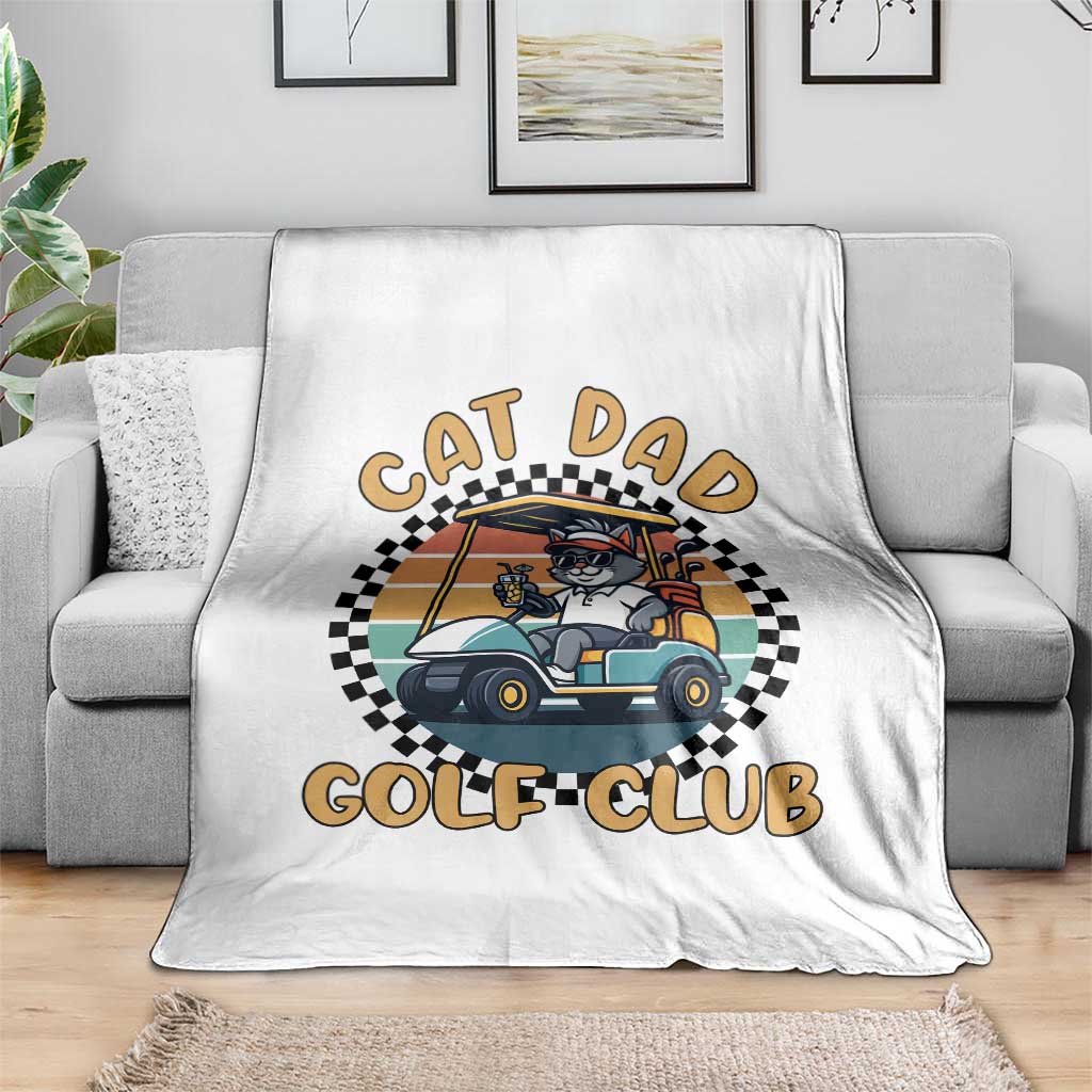 Cat Dad Golf Club Throw Blanket Funny Sports Lover Gift TS12 Print Your Wear