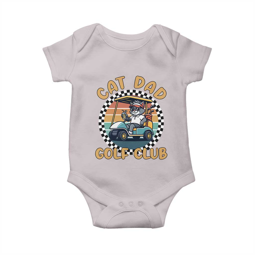Cat Dad Golf Club Baby Onesie Funny Sports Lover Gift TS12 Ice Gray Print Your Wear