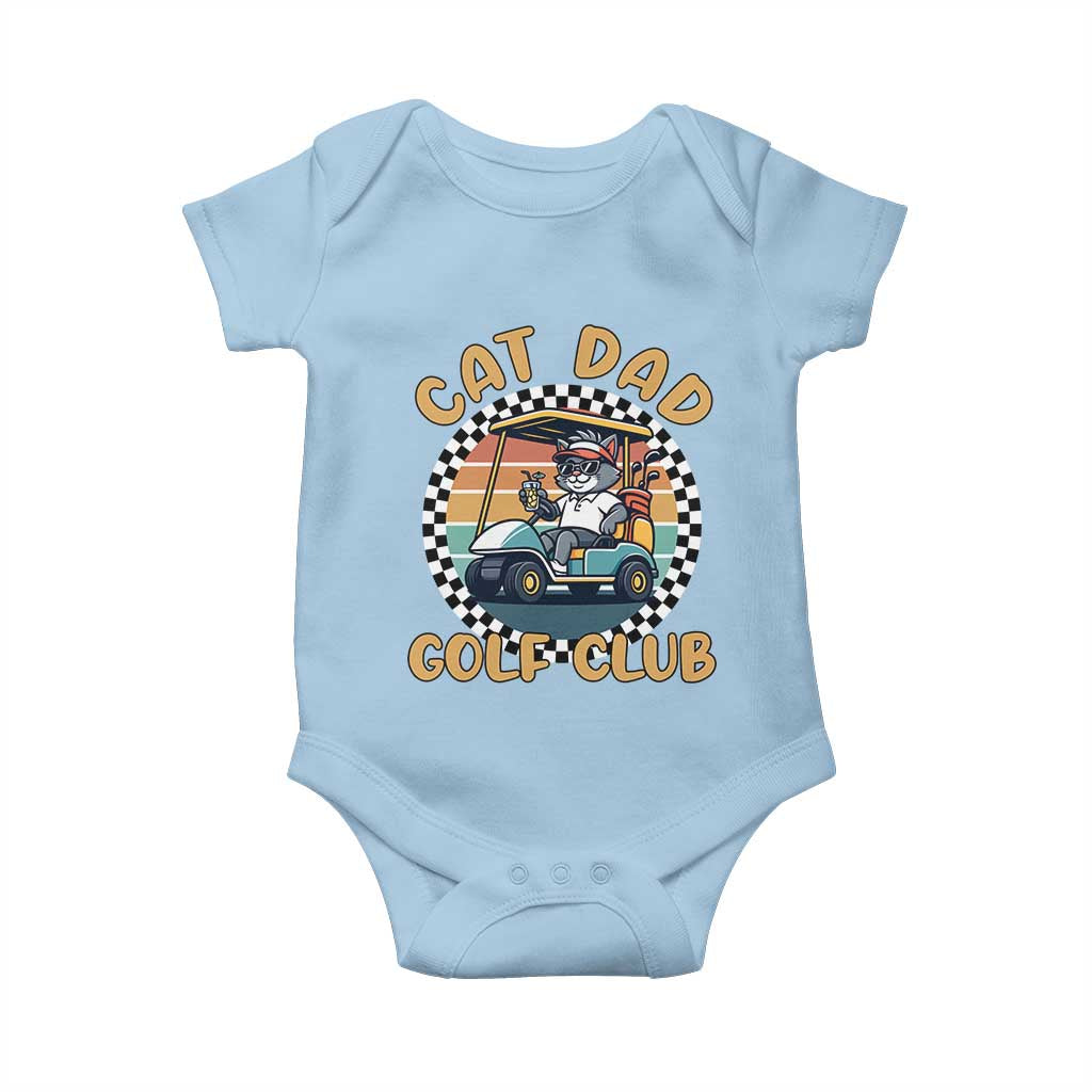 Cat Dad Golf Club Baby Onesie Funny Sports Lover Gift TS12 Light Blue Print Your Wear