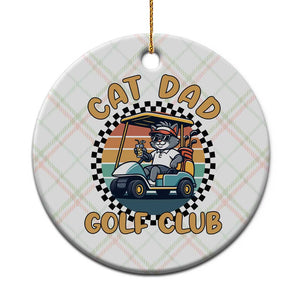Cat Dad Golf Club Ceramic Ornament Funny Sports Lover Gift TS12 1pc Christmas Plaid Print Your Wear