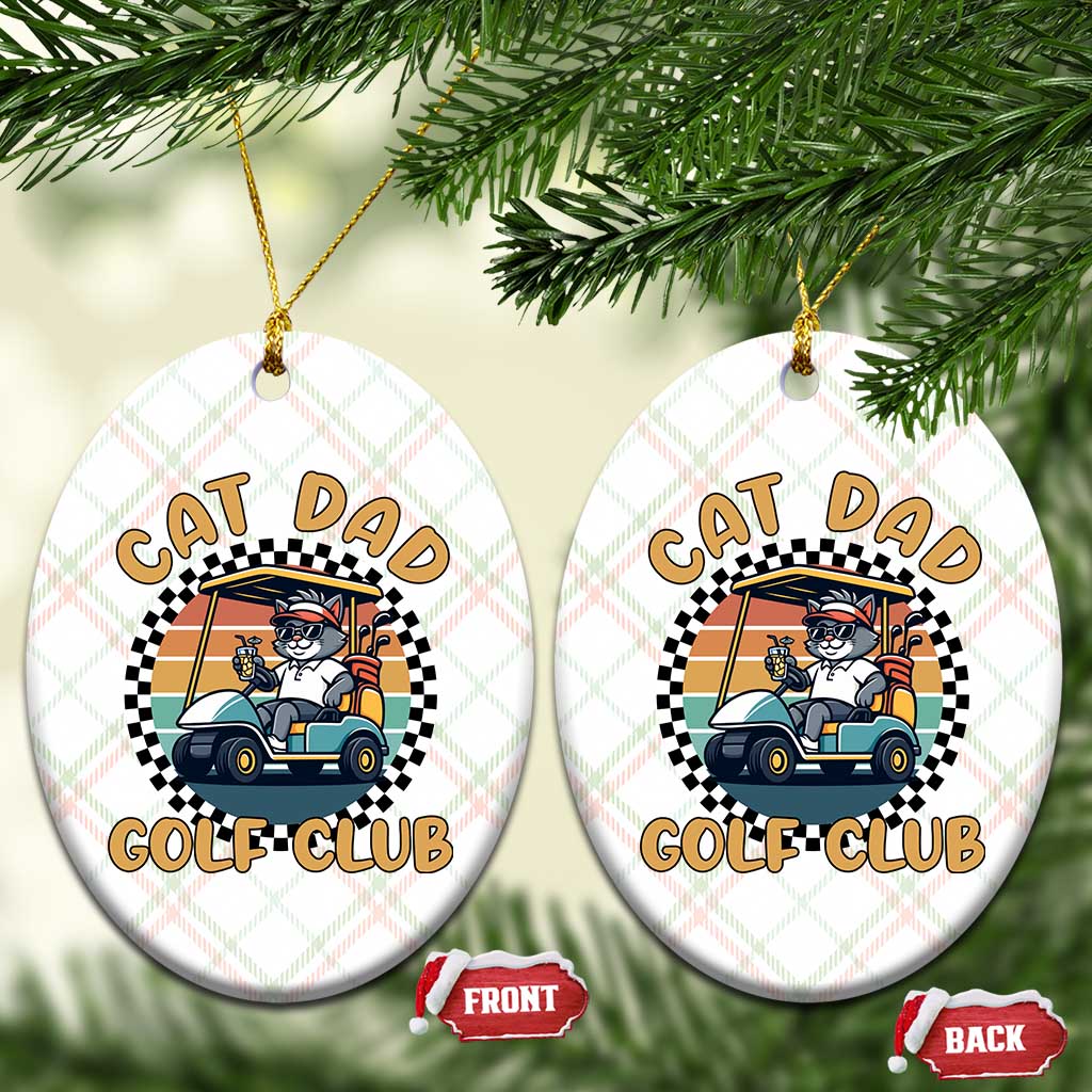 Cat Dad Golf Club Ceramic Ornament Funny Sports Lover Gift TS12 Print Your Wear
