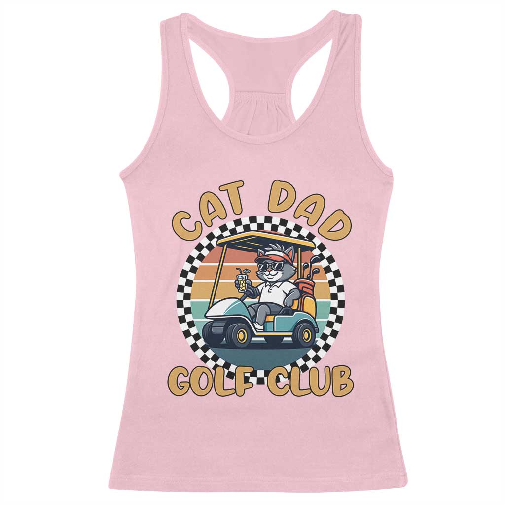 Cat Dad Golf Club Racerback Tank Top Funny Sports Lover Gift TS12 Light Pink Print Your Wear