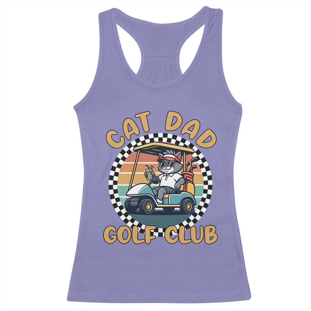 Cat Dad Golf Club Racerback Tank Top Funny Sports Lover Gift TS12 Violet Print Your Wear