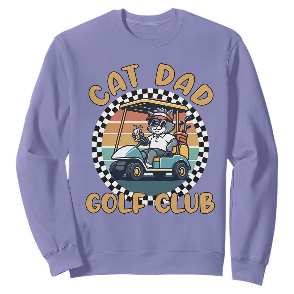 Cat Dad Golf Club Sweatshirt Funny Sports Lover Gift TS12 Violet Print Your Wear