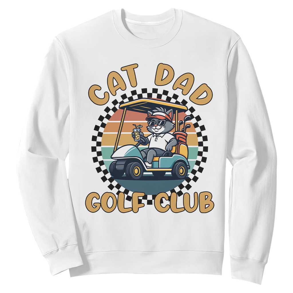Cat Dad Golf Club Sweatshirt Funny Sports Lover Gift TS12 White Print Your Wear