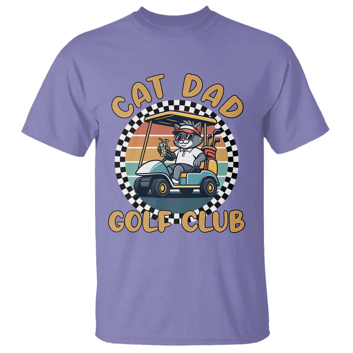 Cat Dad Golf Club T Shirt Funny Sports Lover Gift TS12 Violet Print Your Wear