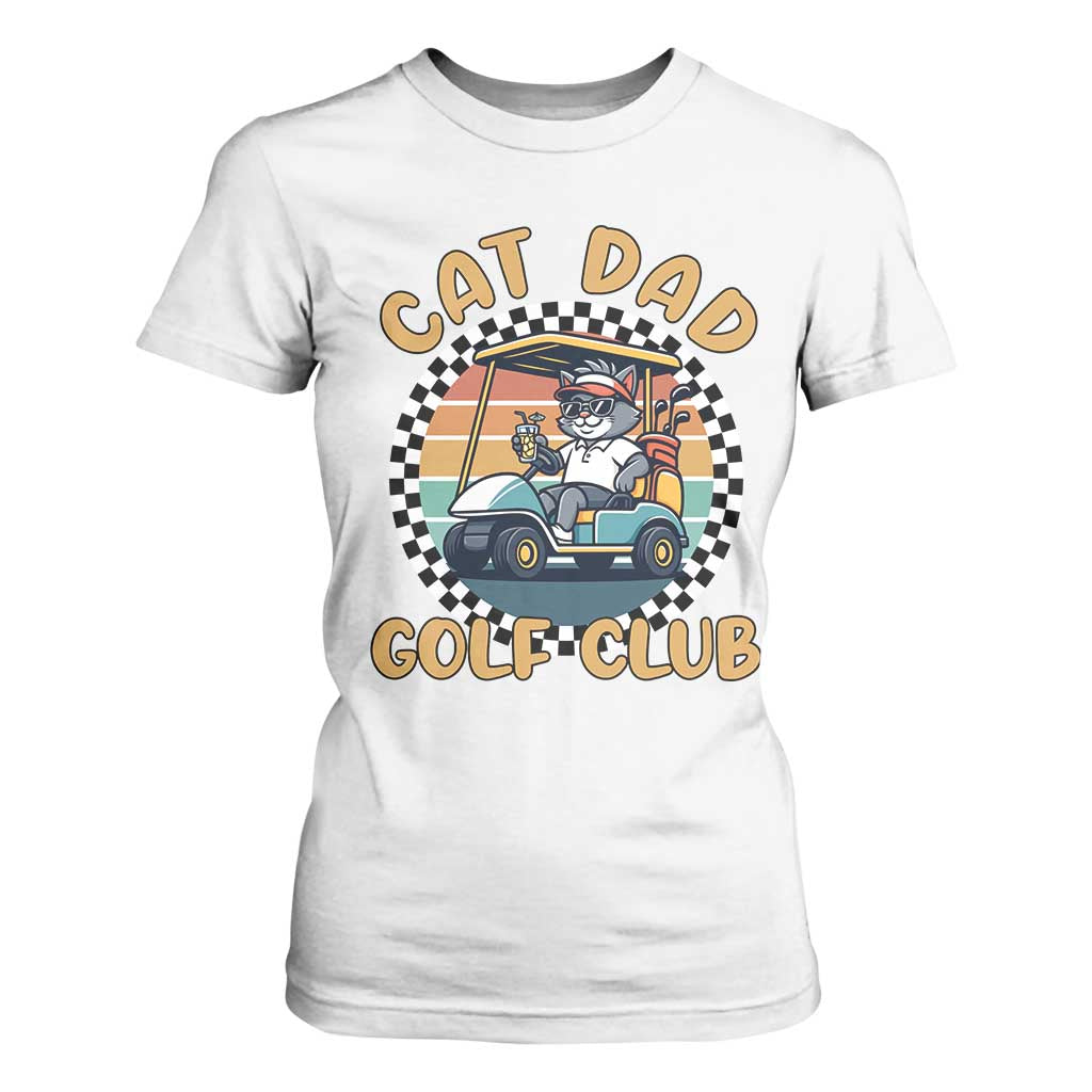 Cat Dad Golf Club T Shirt For Women Funny Sports Lover Gift TS12 White Print Your Wear