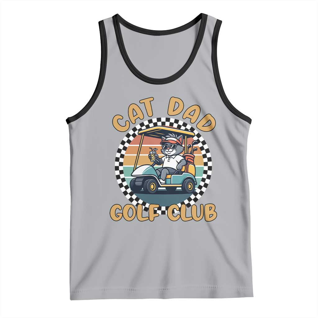 Cat Dad Golf Club Tank Top Funny Sports Lover Gift TS12 Athletic Heather Black Print Your Wear