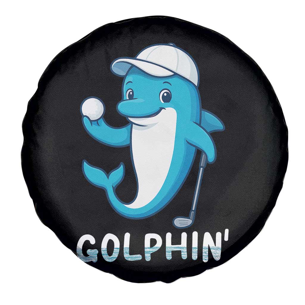 Golphin Dolphin Pun Spare Tire Cover Funny Golf Gift TS12 Print Your Wear