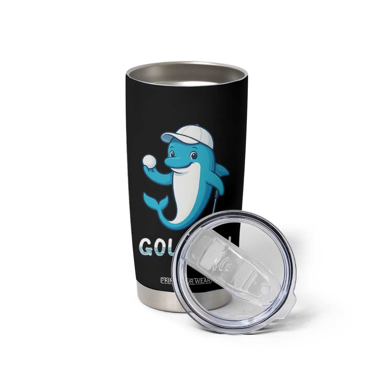 Golphin Dolphin Pun Tumbler Cup Funny Golf Gift TS12 Print Your Wear