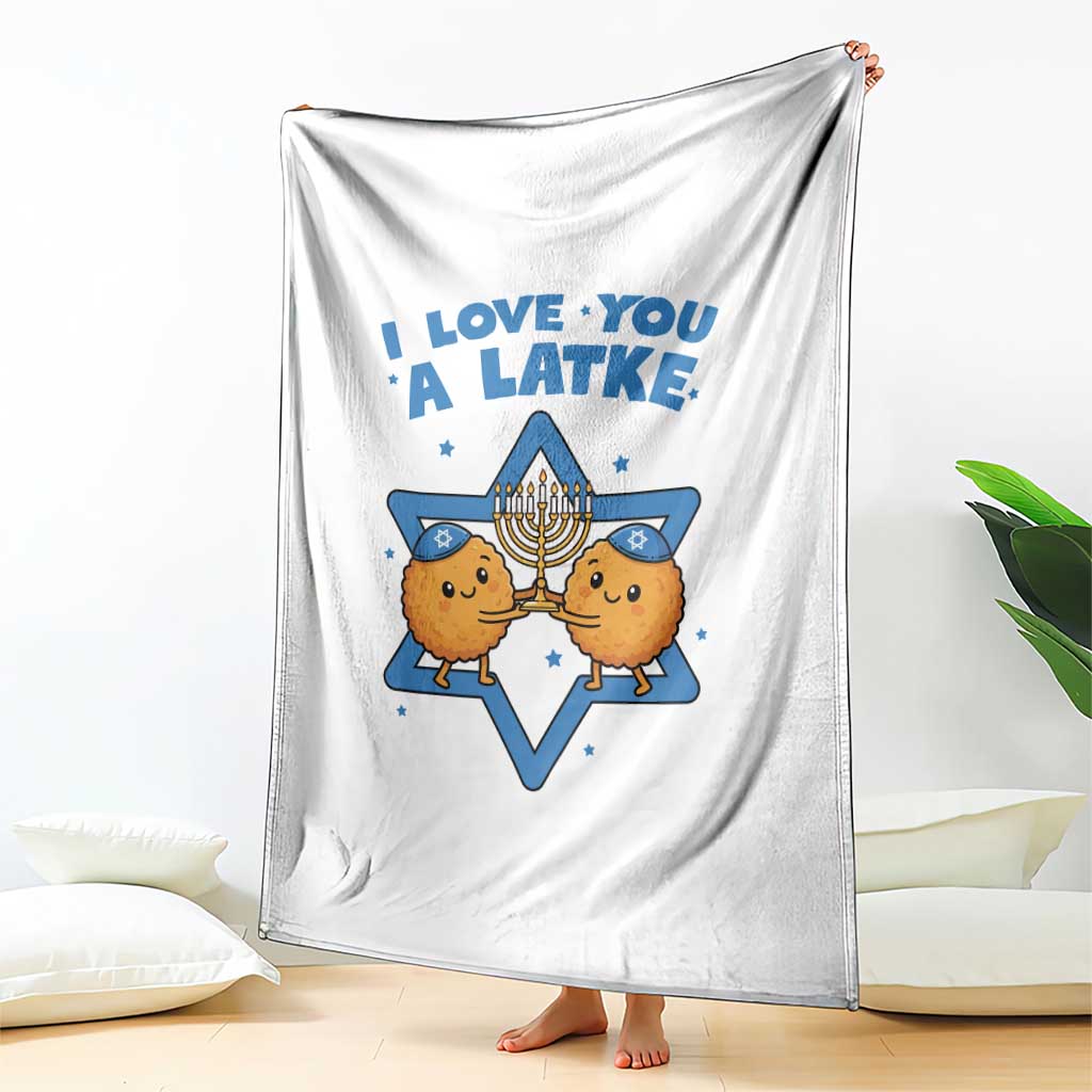 Funny Hanukkah Throw Blanket I Love You A Latke Gift TS12 Print Your Wear