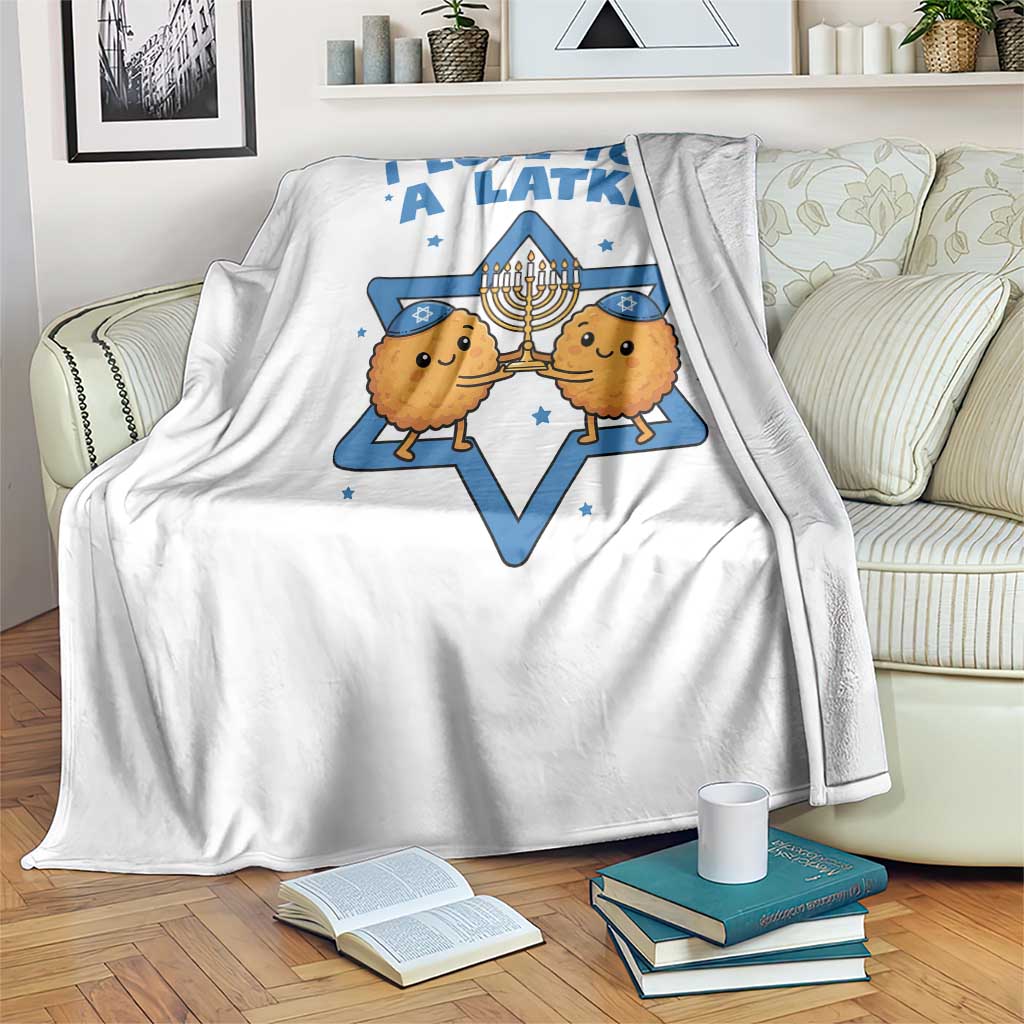 Funny Hanukkah Throw Blanket I Love You A Latke Gift TS12 Print Your Wear