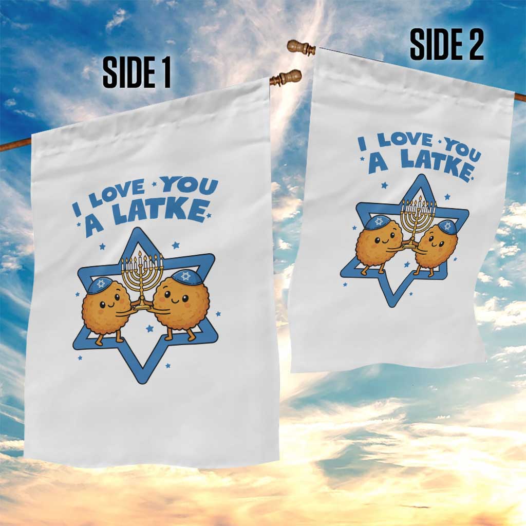 Funny Hanukkah Garden Flag I Love You A Latke Gift TS12 Print Your Wear