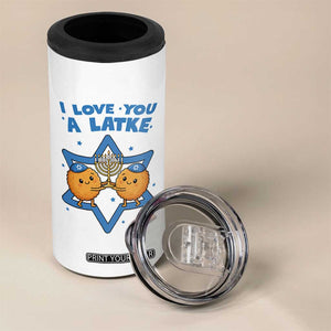 Funny Hanukkah 4 in 1 Can Cooler Tumbler I Love You A Latke Gift TS12 Print Your Wear