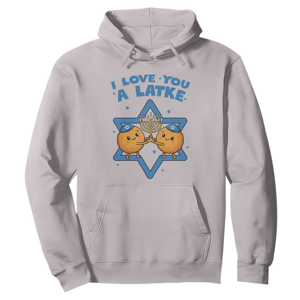 Funny Hanukkah Hoodie I Love You A Latke Gift TS12 Ice Gray Print Your Wear