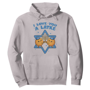 Funny Hanukkah Hoodie I Love You A Latke Gift TS12 Ice Gray Print Your Wear