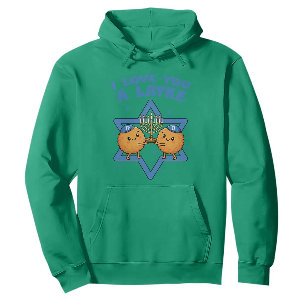 Funny Hanukkah Hoodie I Love You A Latke Gift TS12 Irish Green Print Your Wear