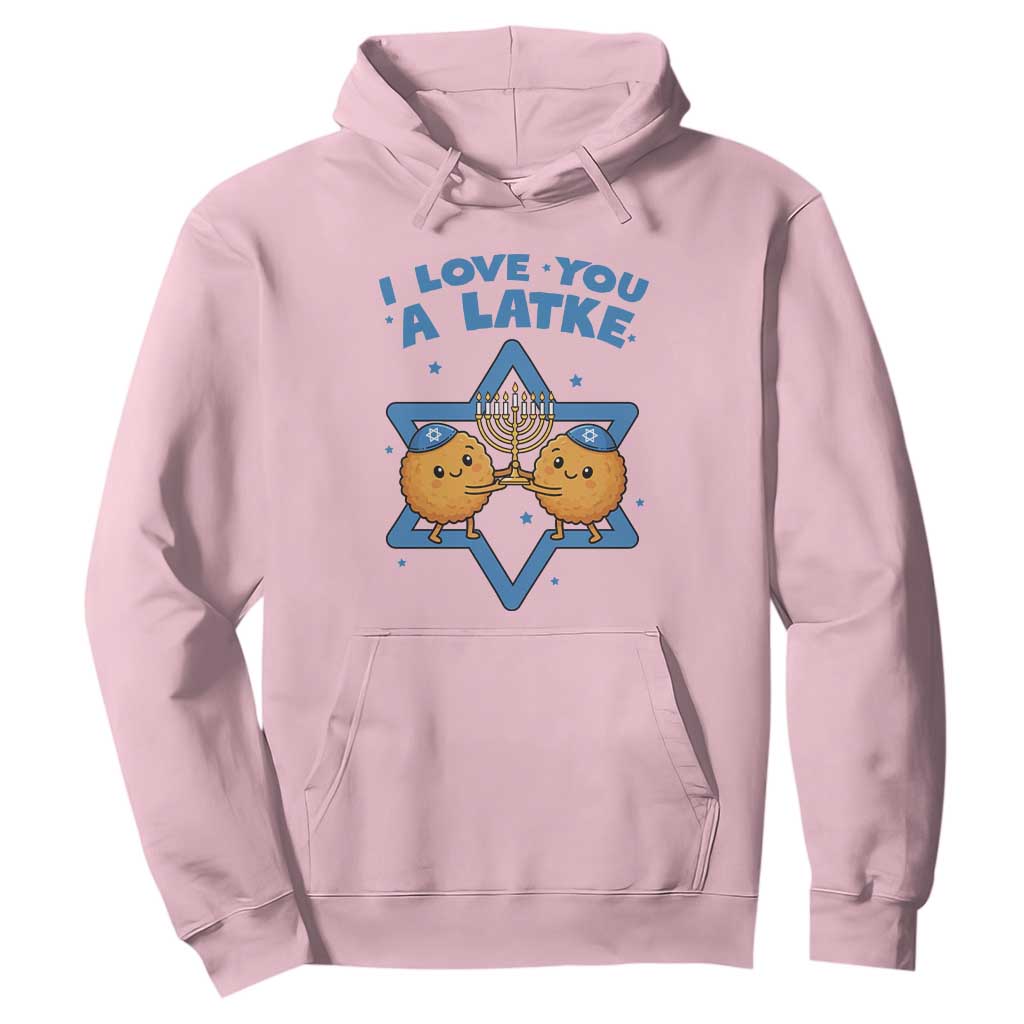 Funny Hanukkah Hoodie I Love You A Latke Gift TS12 Light Pink Print Your Wear