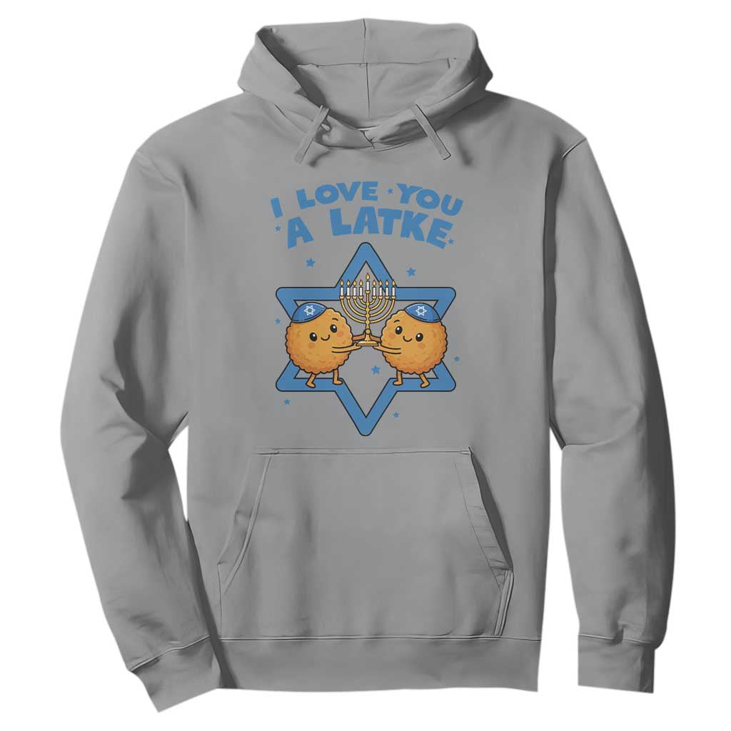 Funny Hanukkah Hoodie I Love You A Latke Gift TS12 Sport Gray Print Your Wear