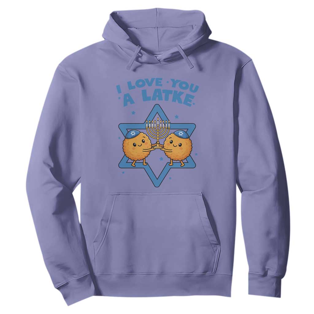 Funny Hanukkah Hoodie I Love You A Latke Gift TS12 Violet Print Your Wear