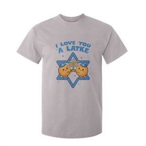 Funny Hanukkah T Shirt For Kid I Love You A Latke Gift TS12 Ice Gray Print Your Wear