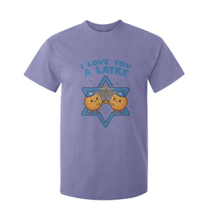 Funny Hanukkah T Shirt For Kid I Love You A Latke Gift TS12 Violet Print Your Wear