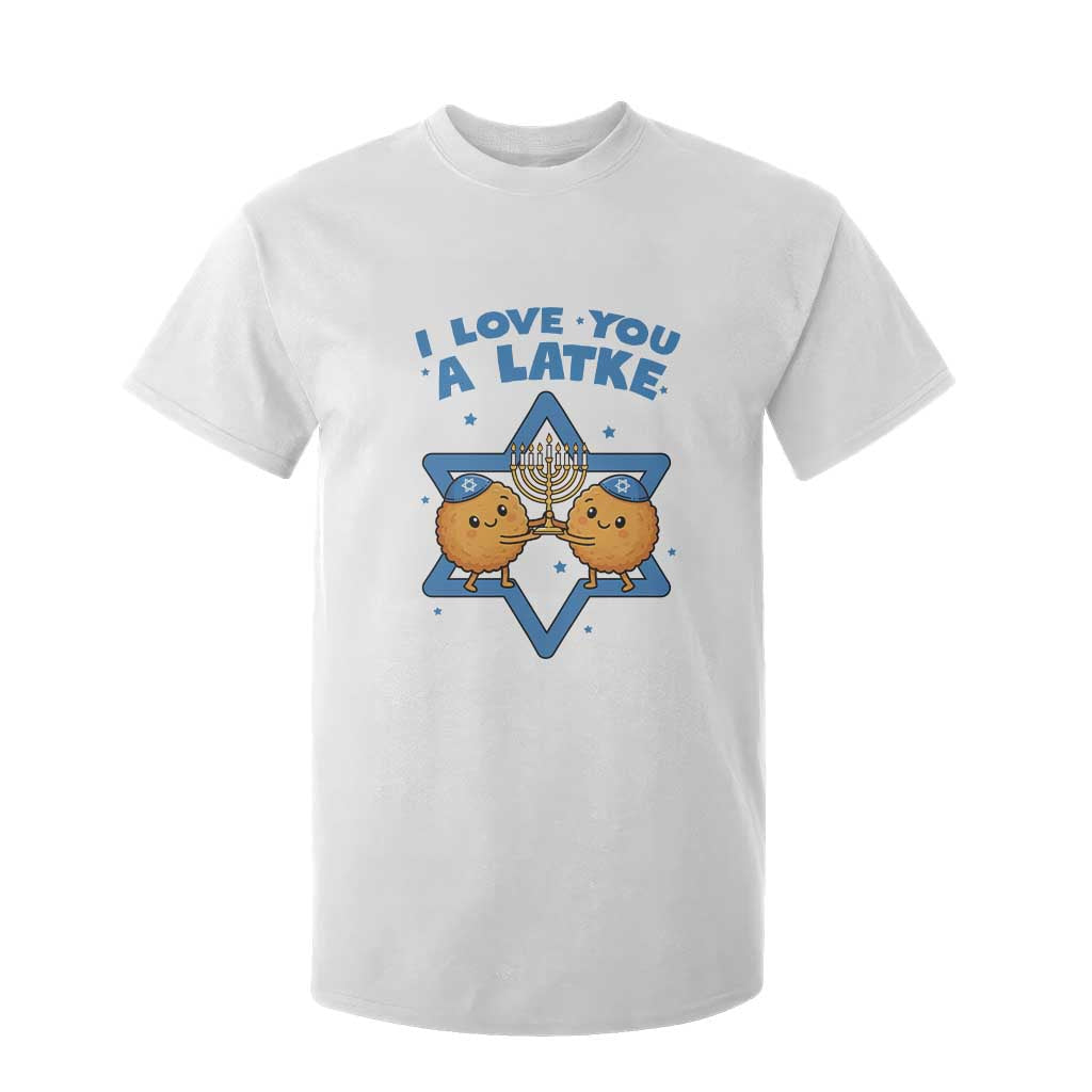 Funny Hanukkah T Shirt For Kid I Love You A Latke Gift TS12 White Print Your Wear