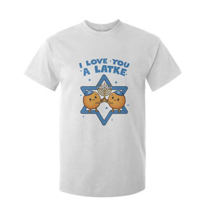 Funny Hanukkah T Shirt For Kid I Love You A Latke Gift TS12 White Print Your Wear
