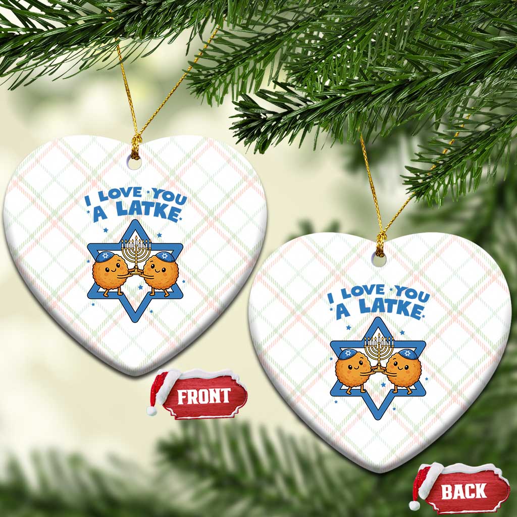 Funny Hanukkah Ceramic Ornament I Love You A Latke Gift TS12 Print Your Wear