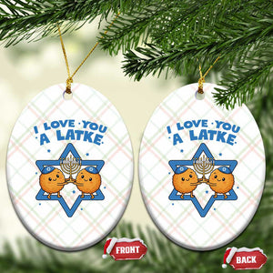 Funny Hanukkah Ceramic Ornament I Love You A Latke Gift TS12 Print Your Wear