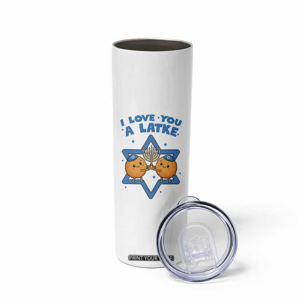 Funny Hanukkah Skinny Tumbler I Love You A Latke Gift TS12 Print Your Wear