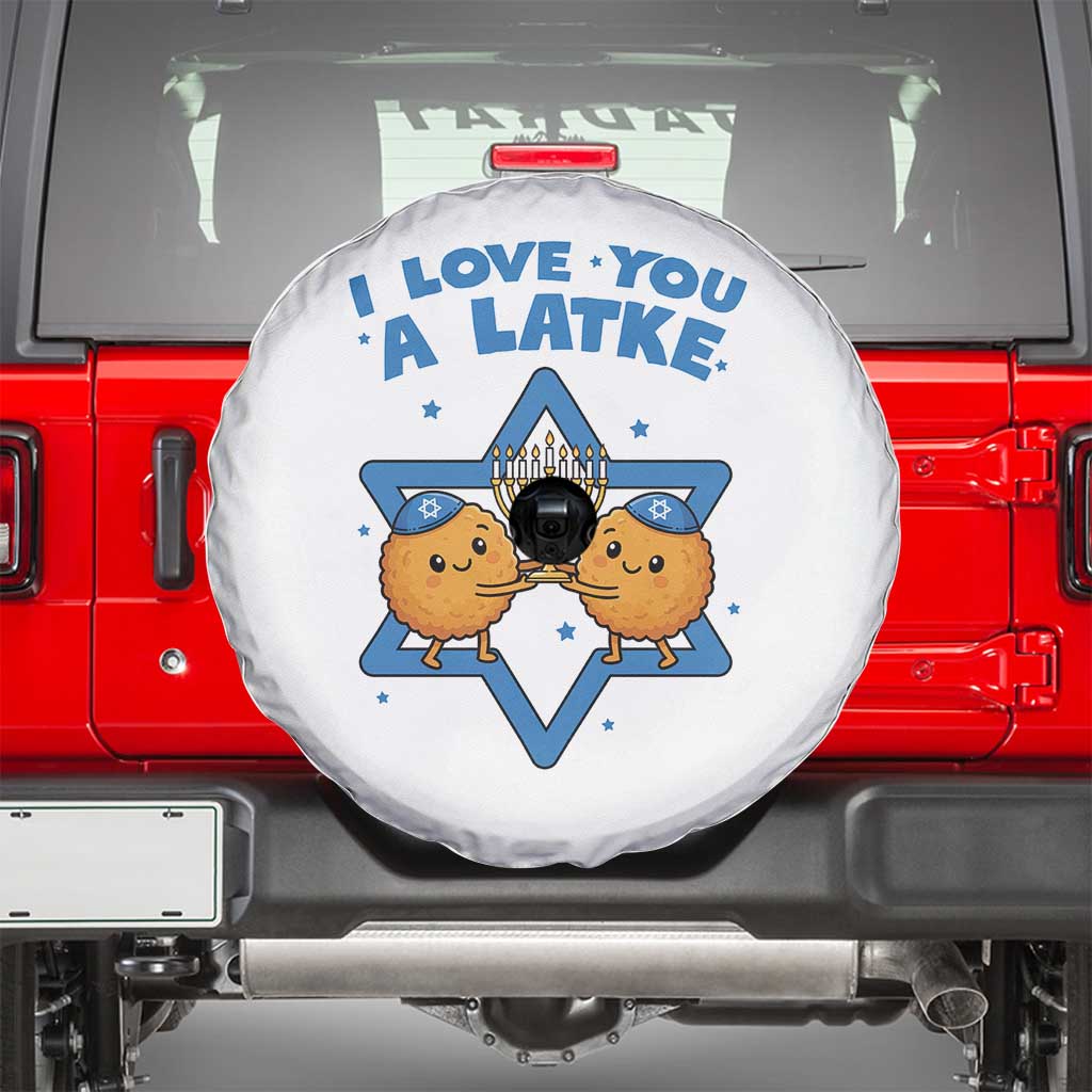 Funny Hanukkah Spare Tire Cover I Love You A Latke Gift TS12 White Print Your Wear