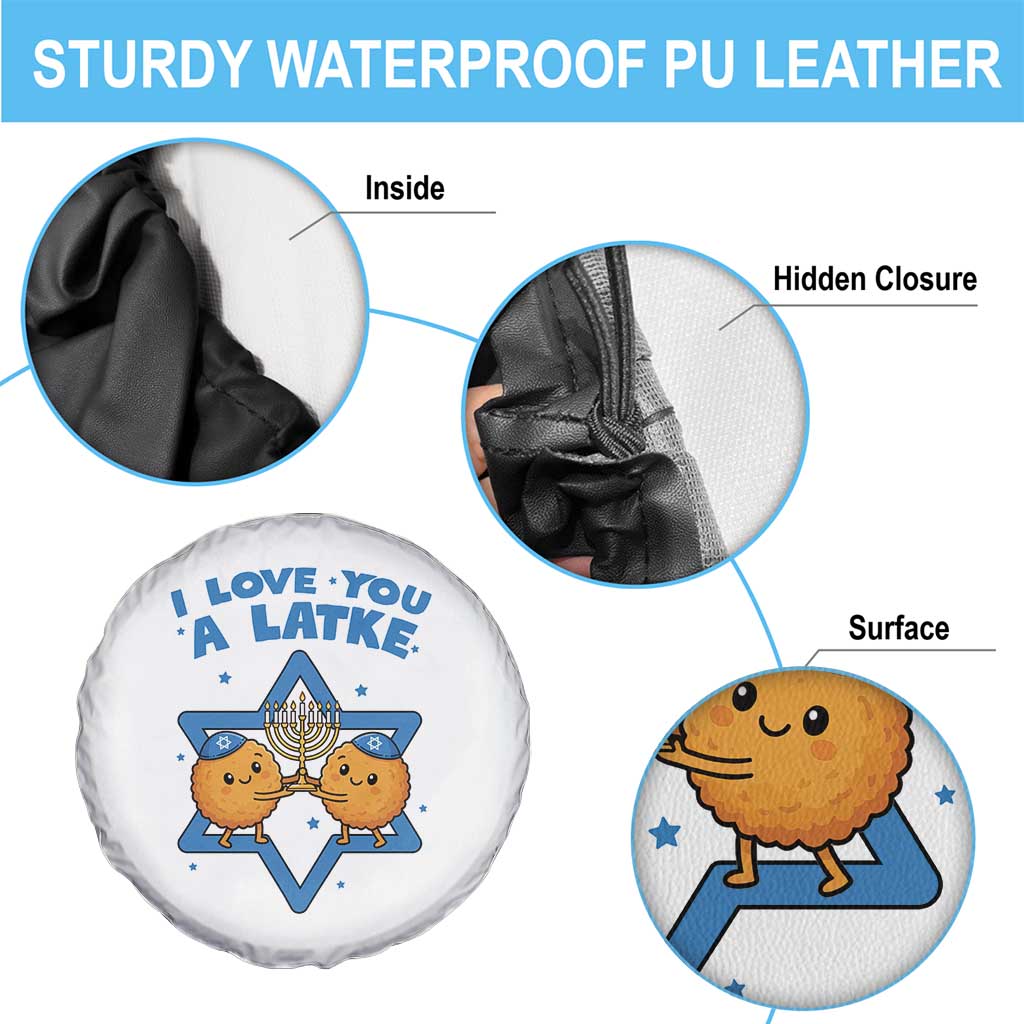 Funny Hanukkah Spare Tire Cover I Love You A Latke Gift TS12 Print Your Wear