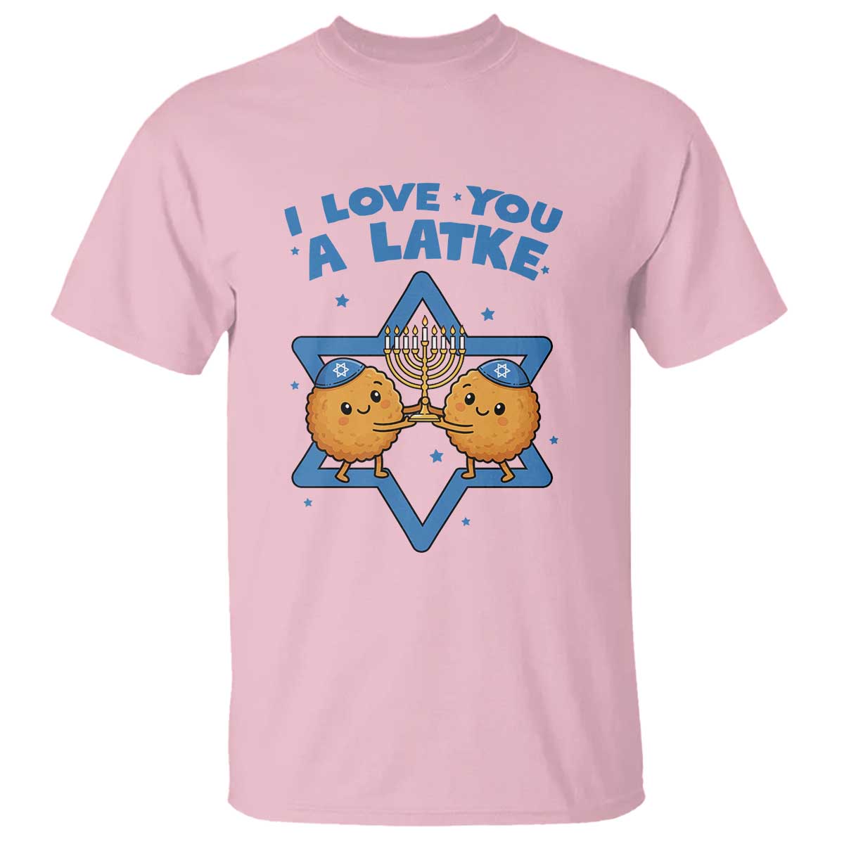 Funny Hanukkah T Shirt I Love You A Latke Gift TS12 Light Pink Print Your Wear