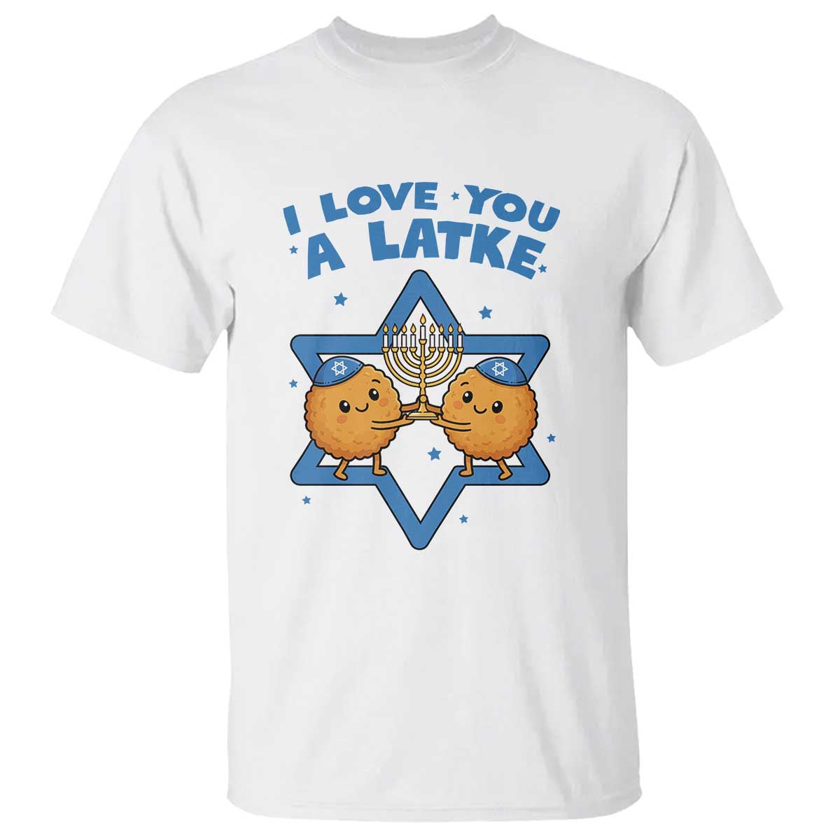 Funny Hanukkah T Shirt I Love You A Latke Gift TS12 White Print Your Wear