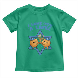 Funny Hanukkah Toddler T Shirt I Love You A Latke Gift TS12 Irish Green Print Your Wear