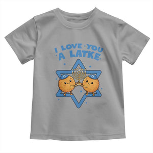 Funny Hanukkah Toddler T Shirt I Love You A Latke Gift TS12 Sport Gray Print Your Wear