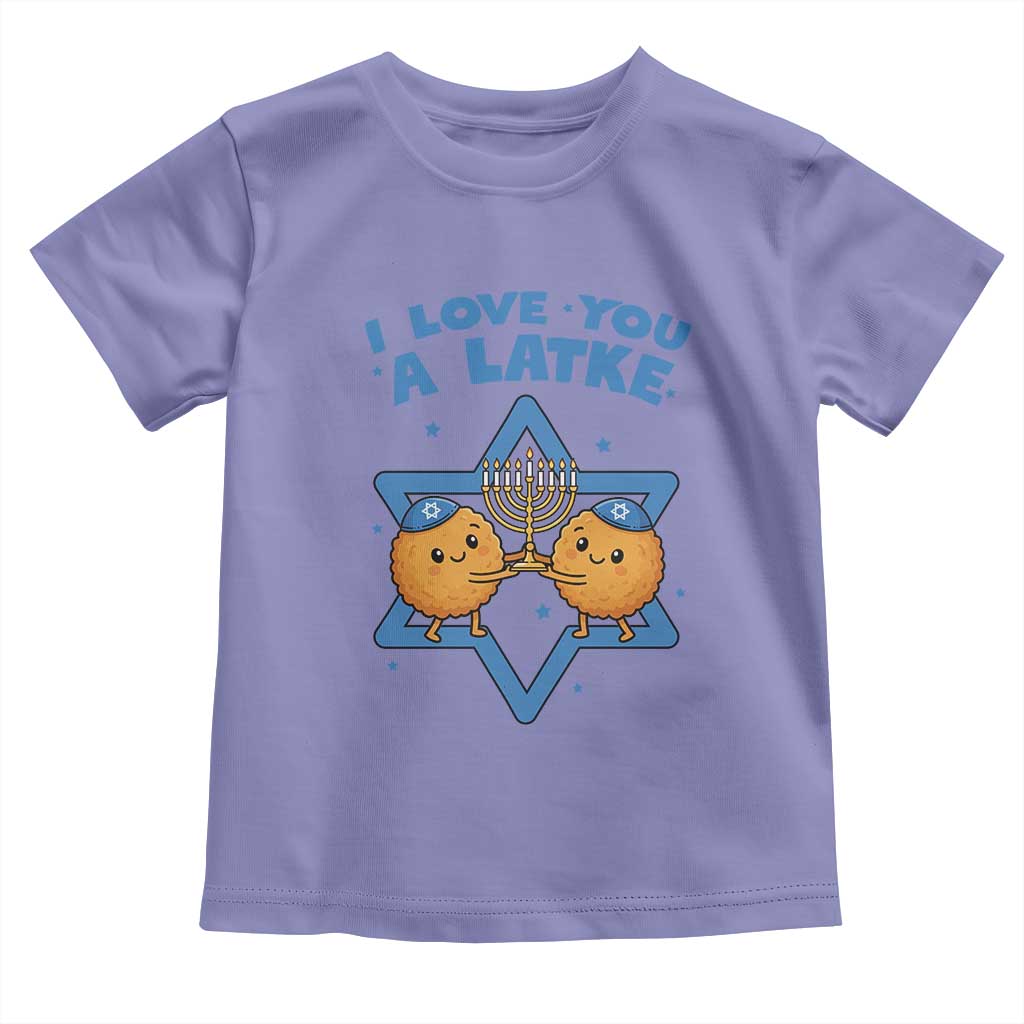 Funny Hanukkah Toddler T Shirt I Love You A Latke Gift TS12 Violet Print Your Wear