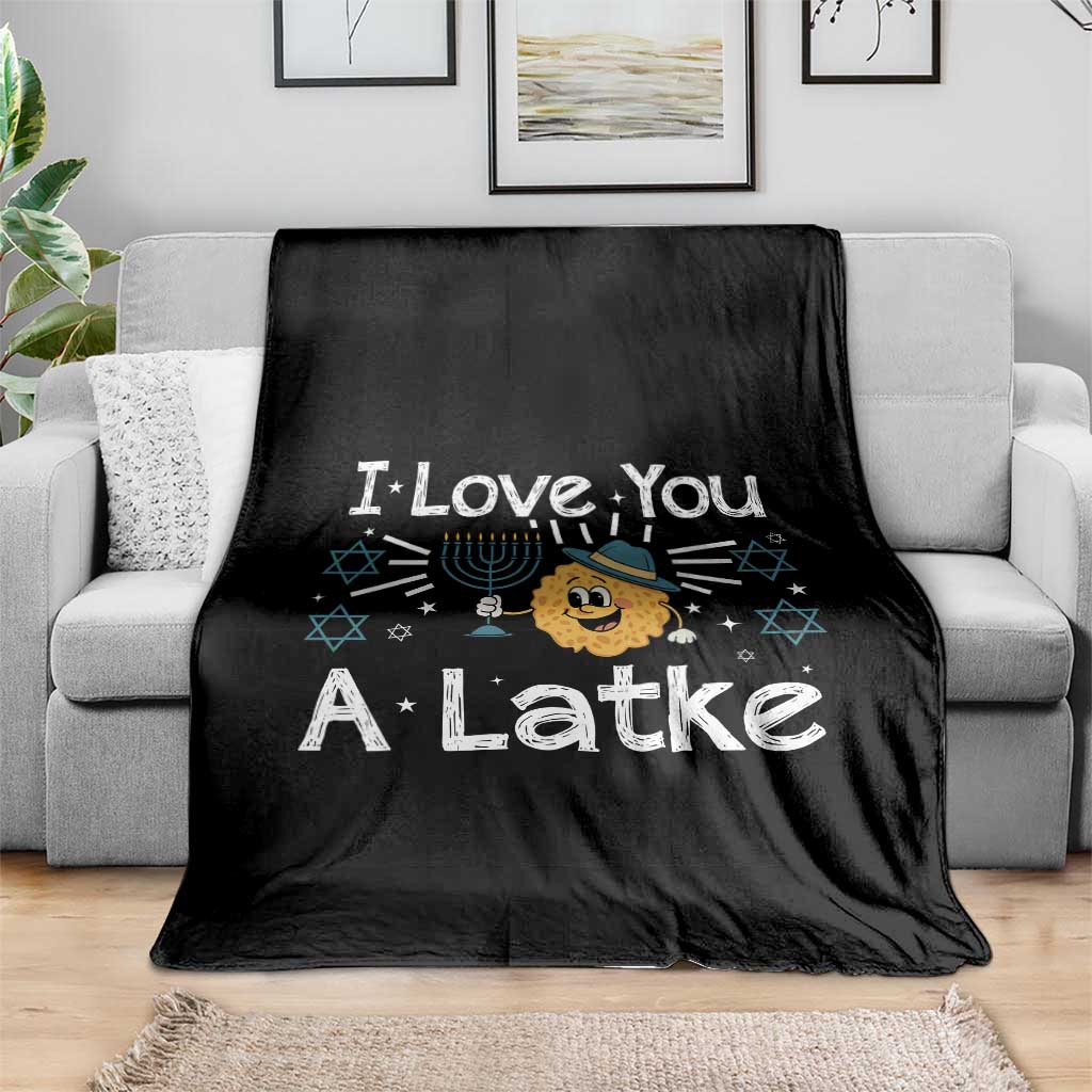 I Love You A Latke Throw Blanket Funny Hanukkah Gift For Latke Lover TS12 Print Your Wear