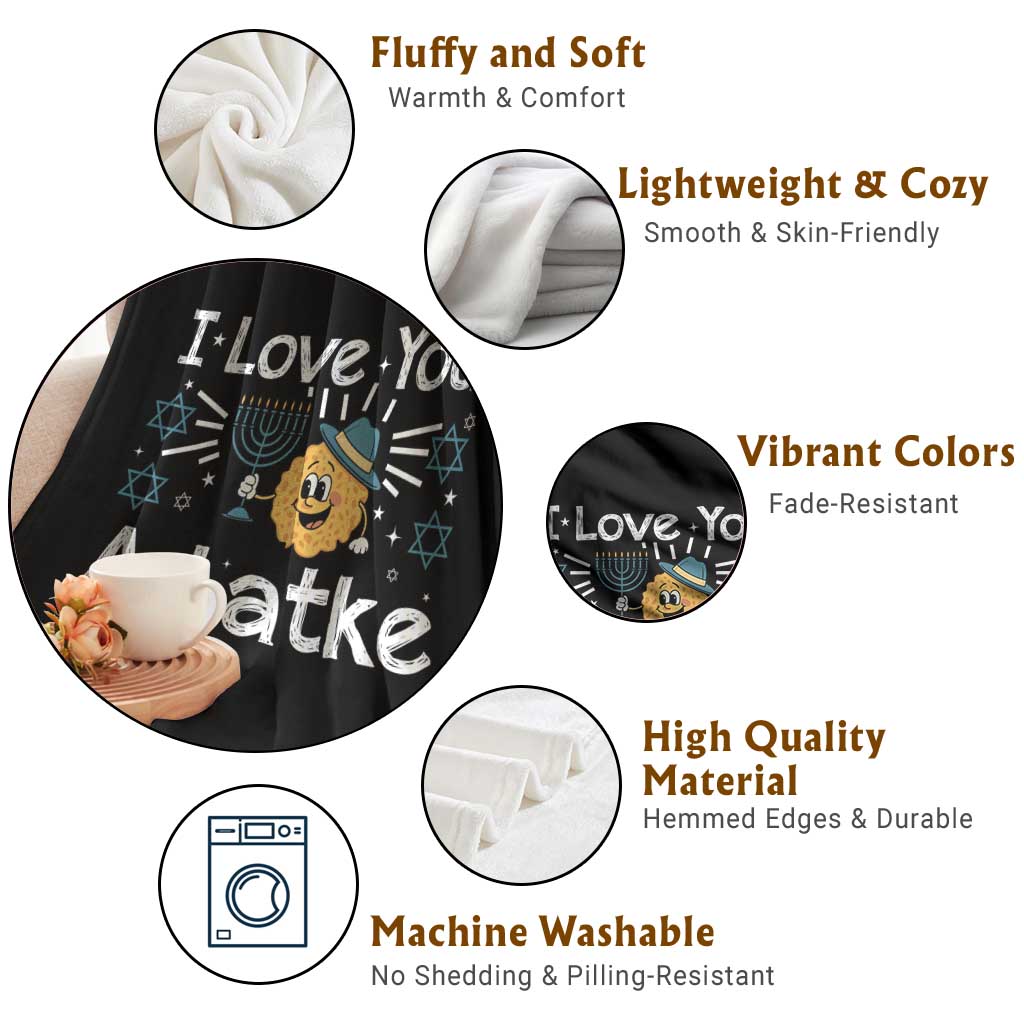 I Love You A Latke Throw Blanket Funny Hanukkah Gift For Latke Lover TS12 Print Your Wear
