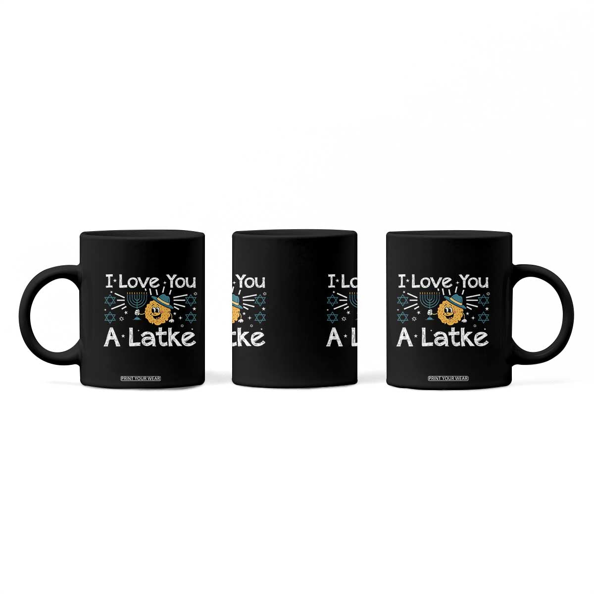 I Love You A Latke Coffee Mug Funny Hanukkah Gift For Latke Lover TS12 Print Your Wear