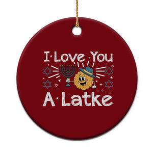 I Love You A Latke Ceramic Ornament Funny Hanukkah Gift For Latke Lover TS12 1pc Red Print Your Wear