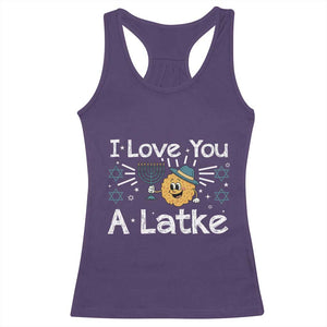 I Love You A Latke Racerback Tank Top Funny Hanukkah Gift For Latke Lover TS12 Purple Print Your Wear